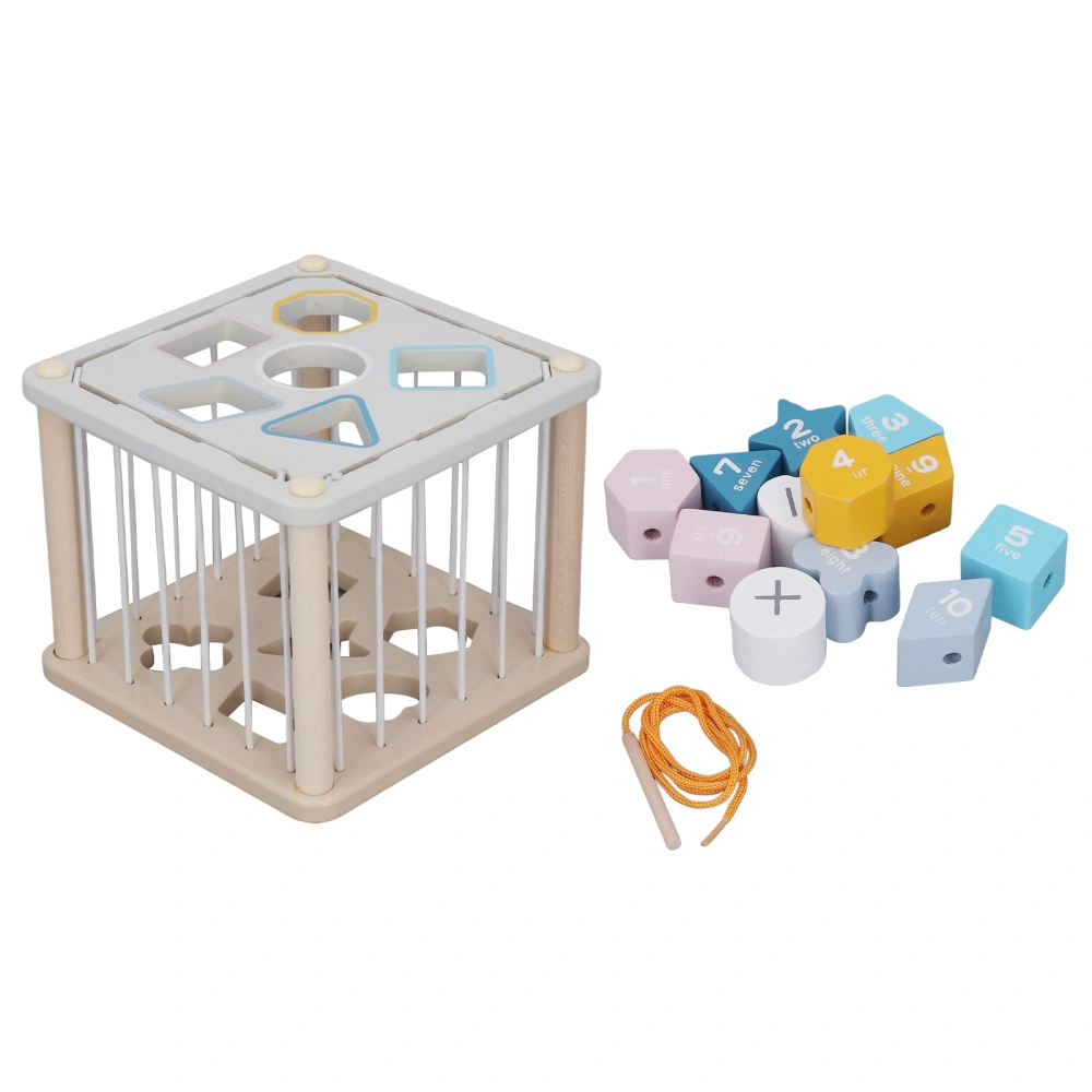 Baby Shape Sorter Toys Cognitive Training Various Gameplays Classic Wooden Toy With 12 Shapes for Home Outdoor