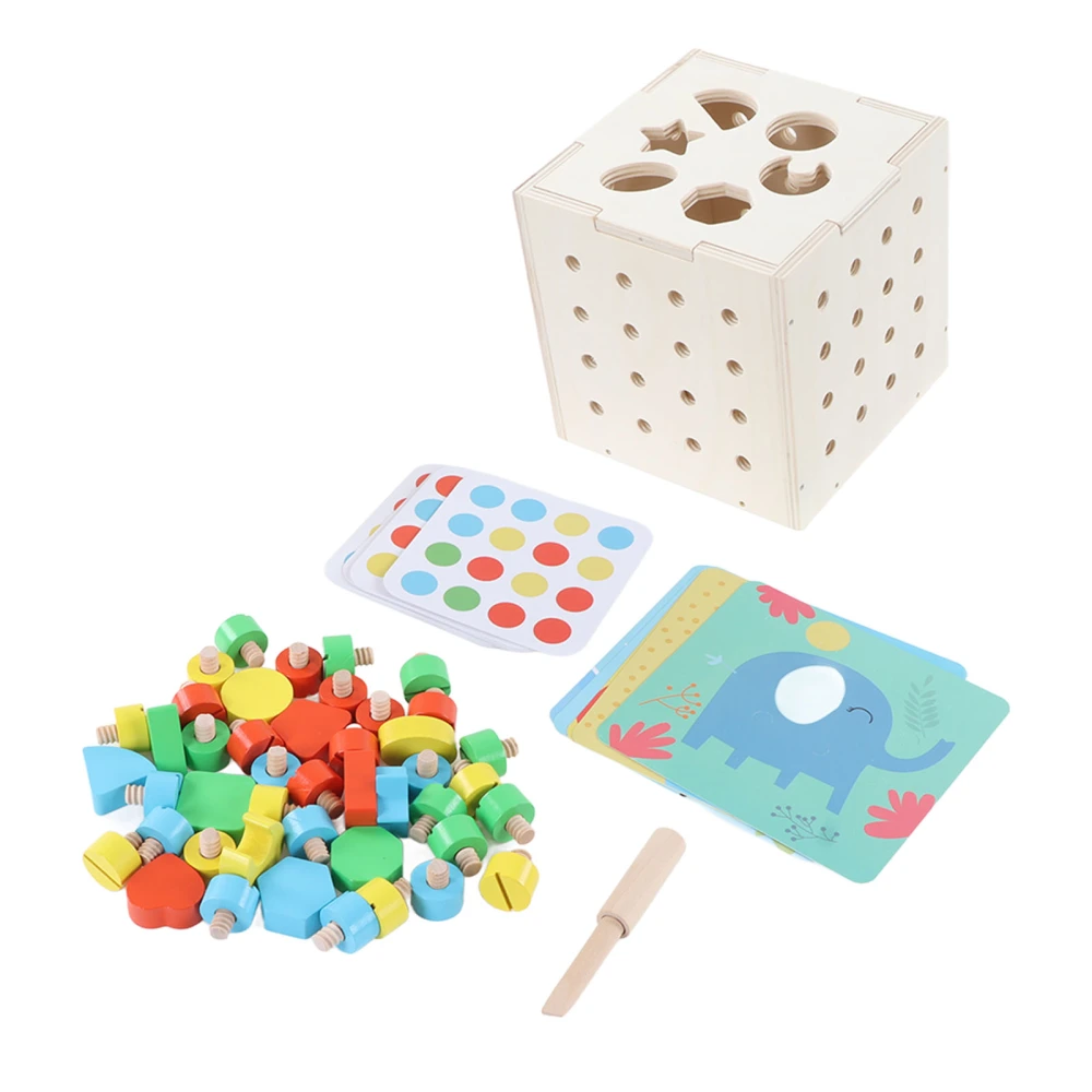 Shape Sorting Matching Puzzle Toy Educational Fine Workmanship Wooden Matching Puzzle Toy for Kids