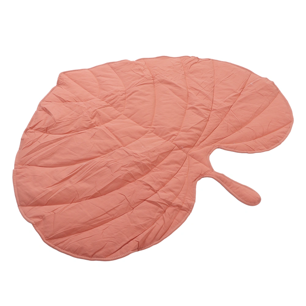 Leaf Shaped Rug Multipurpose Soft Comfortable Special Shaped Baby Crawling Mat for Home Children's Room Decoration Pink