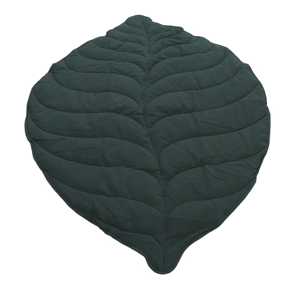 Leaf Shaped Rug Multipurpose Soft Comfortable Special Shaped Baby Crawling Mat for Home Children's Room Decoration Green