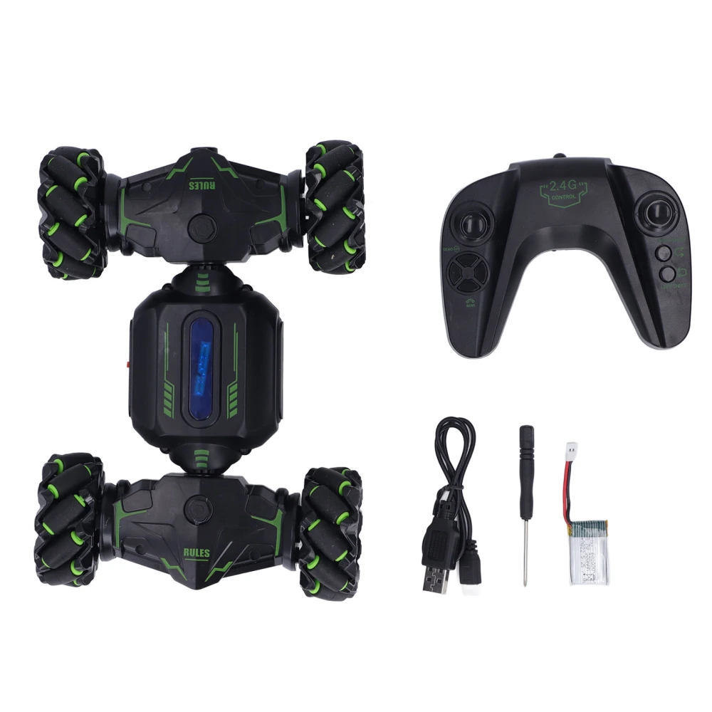 Gesture Sensor RC Car 360 Degree Rotating 2.4G Remote Control Stunt Car with Light for 8 Years Old Above Green