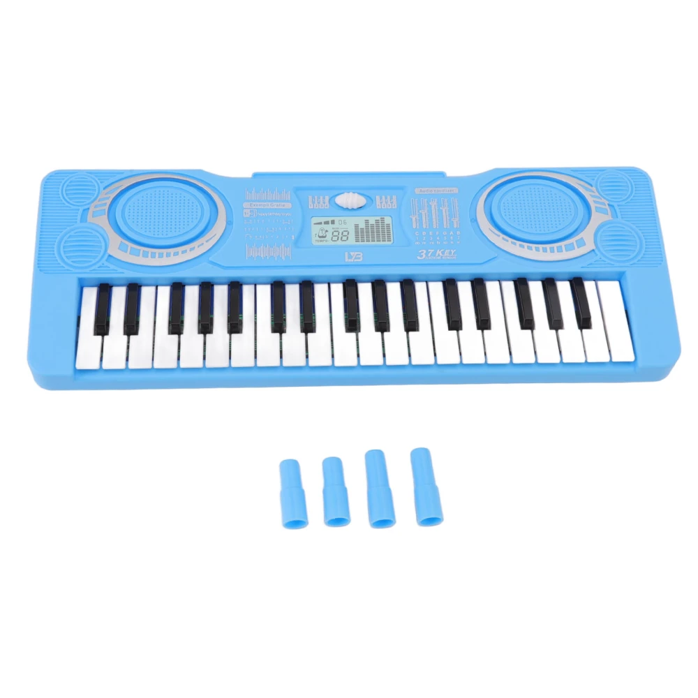 Kid Keyboard Piano Toy 37 Keys Improve Hand Eye Coordination Music Educational Instrument Blue