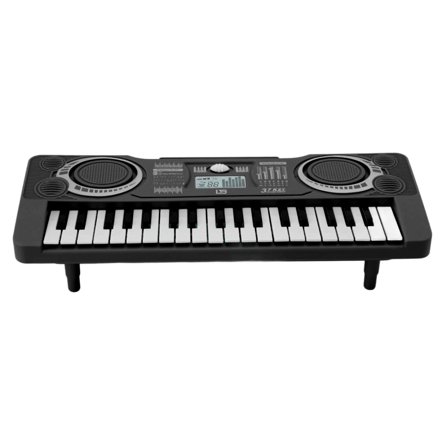 Kid Keyboard Piano Toy 37 Keys Improve Hand Eye Coordination Music Educational Instrument Black