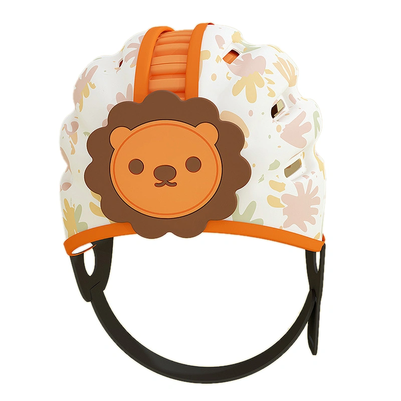 Baby Helmet Cute Breathable Lightweight Infant Crawling and Walking Head Protector Safety Head Cushion Hat Orange