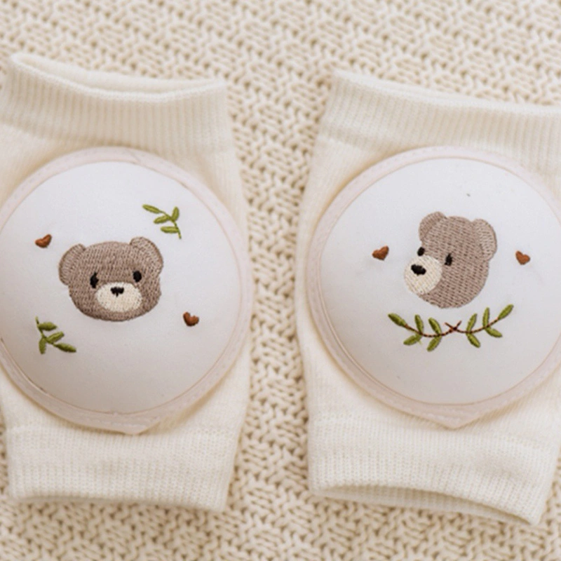 Baby Kneepad Pure Cotton Cute Pattern Ventilate Crawling Knee Pads for 1‑8 Years Old Baby Little Bear Free Size, for 1‑8 Years Old Baby