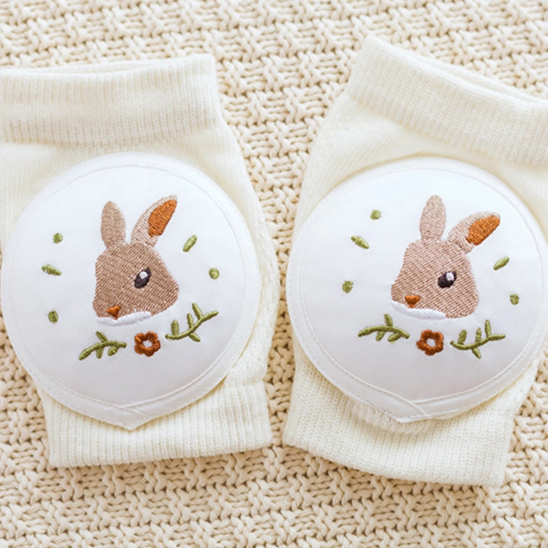 Baby Kneepad Pure Cotton Cute Pattern Ventilate Crawling Knee Pads for 1‑8 Years Old Baby Rabbit 1 Free Size, for 1‑8 Years Old Baby