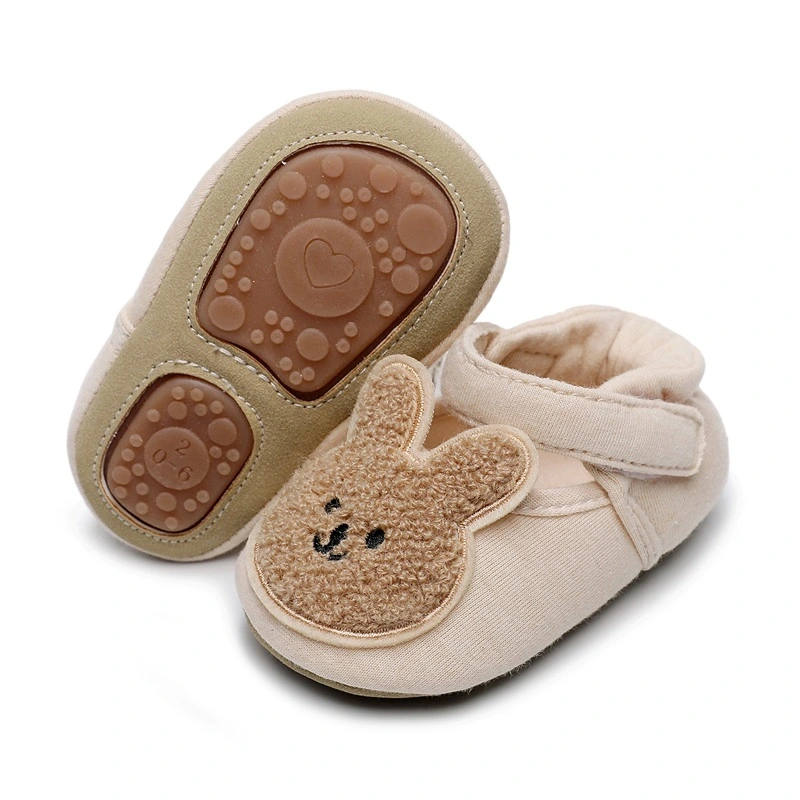 Cartoon Baby Walking Shoes Cute Prevent Slip Bottom Baby Prewalker for Spring Autumn Hard Bottom Rabbit Inner Length 11cm/4.3in (0‑6)