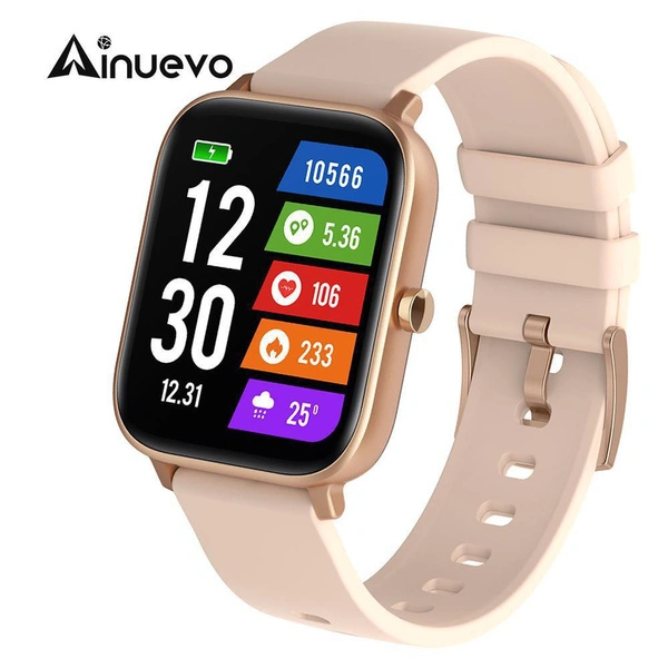 Ainuevo Bluetooth Call Smart Watch 1.7" HD Full Touch Screen Heart Rate Waterproof IP67 Fitness Tracker Sport Mode For Android IOS Phone Smartwatch