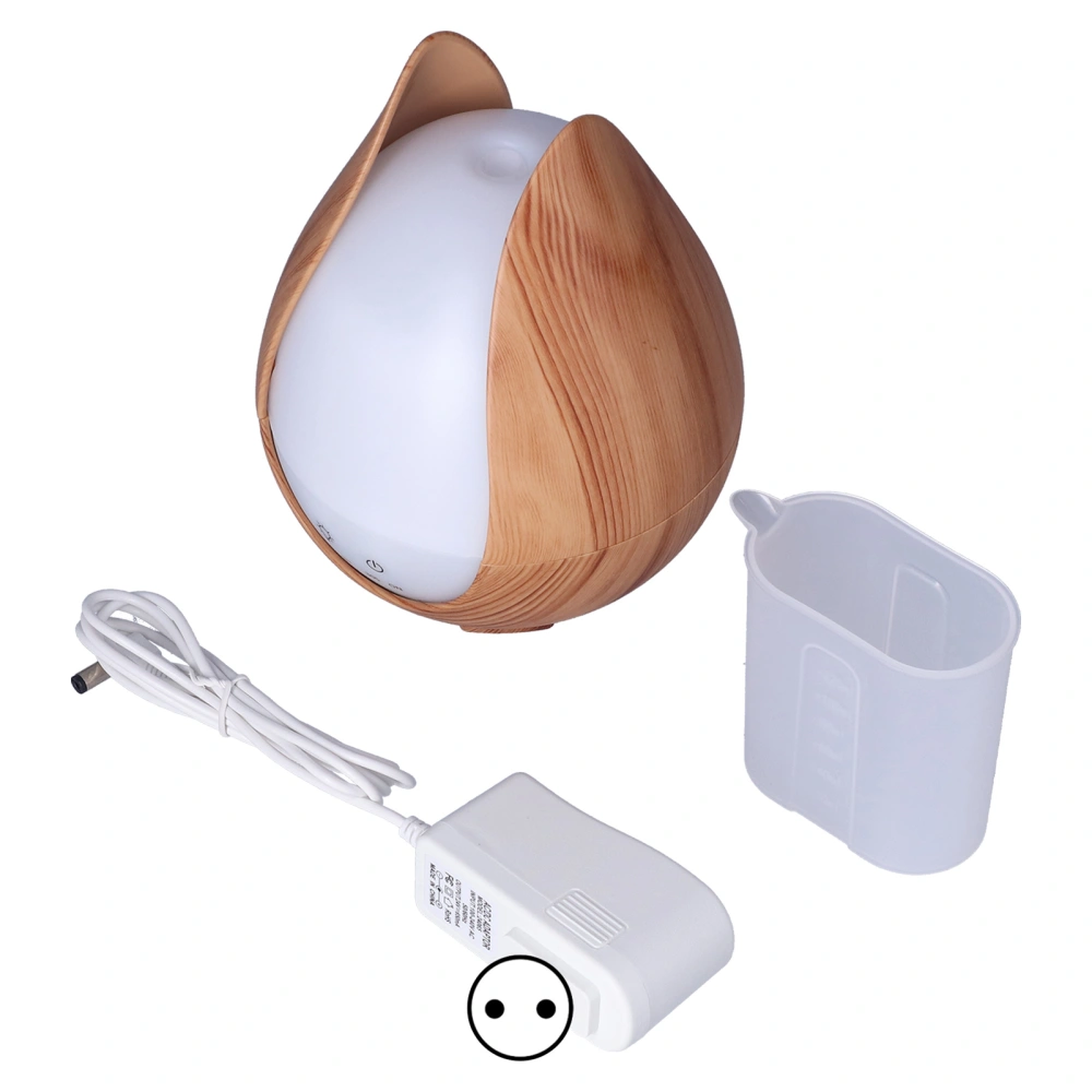 200ml Aroma Air Humidifier Colorful LED Night Light Humidifier Shallow Wooden Grain 100‑240VEU Plug