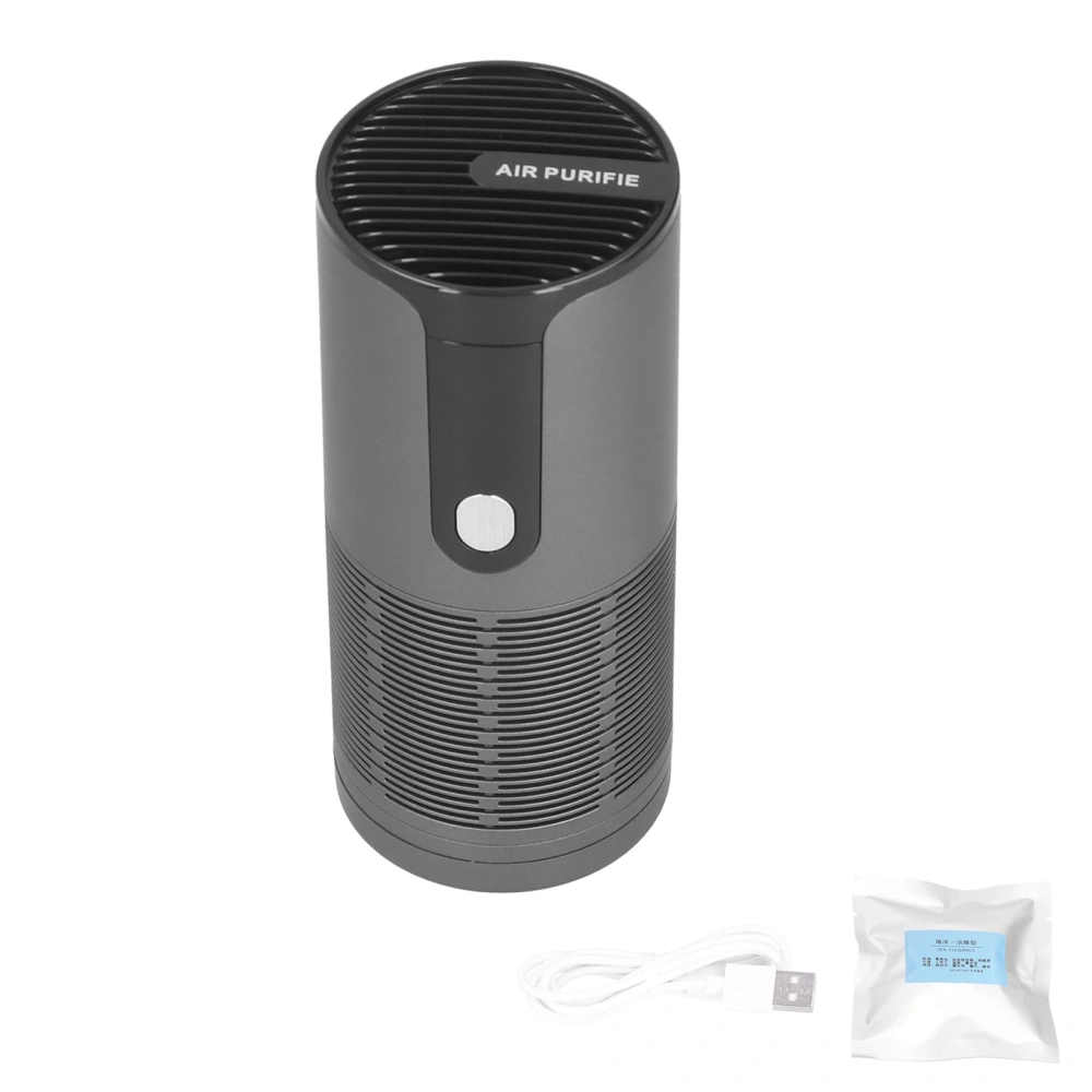 10 Million Negative Ion Air Purifier Portable Air Cleaner 3 Gear Adjustment for Home Car Accessories USB ChargingBlack