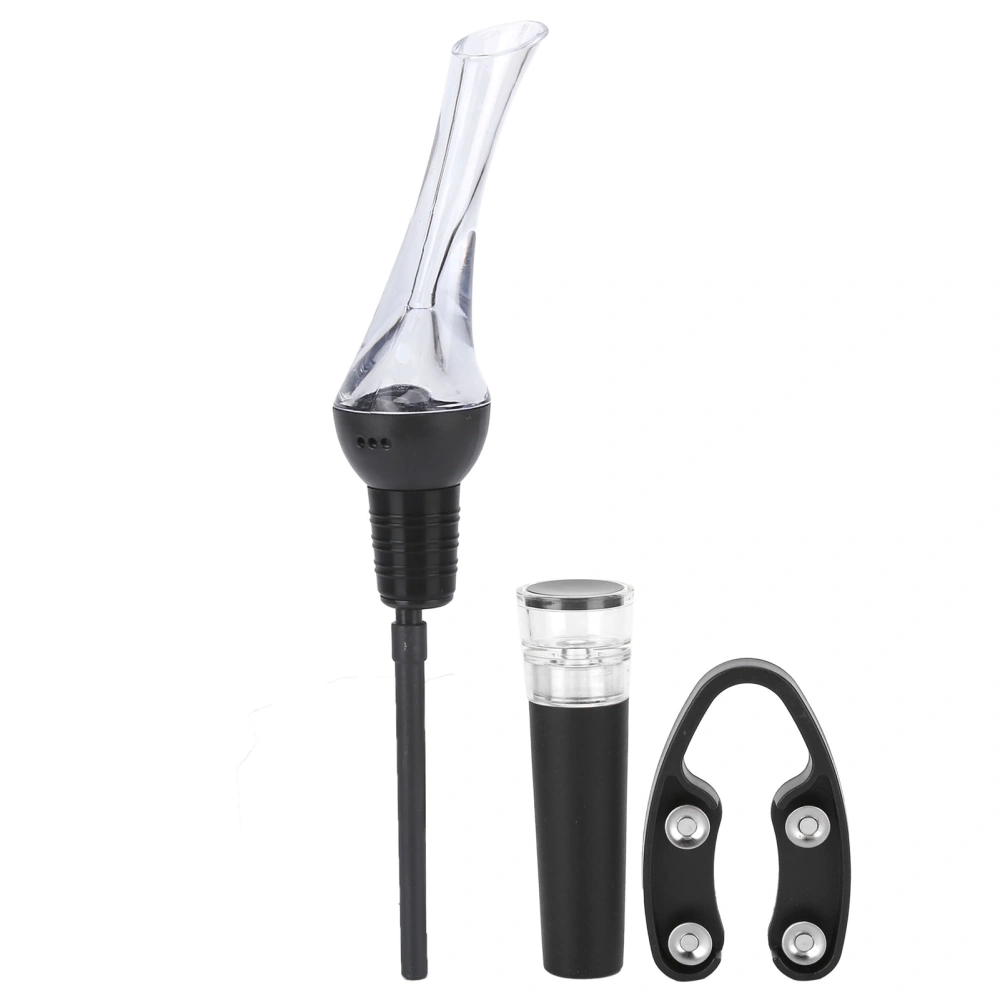 4Pcs/Set Wine Aerator Pourer with Vacuum Stopper Foil Cutter Pipe For Home Kitchen Bar Restaurant