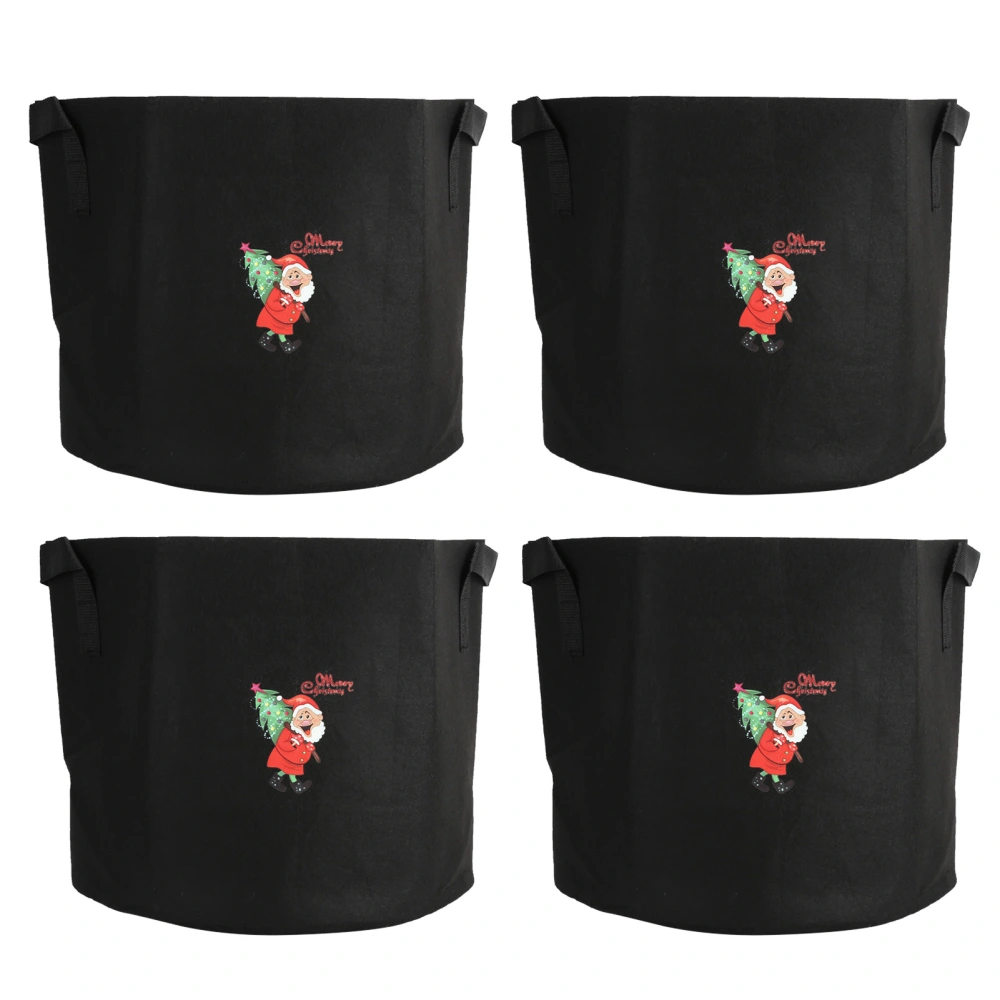 4PCS Plant Grow Container Garden Plant Grow Bag Non Woven Vegetable Flower Pot Planter3 Gallon:25x22cm