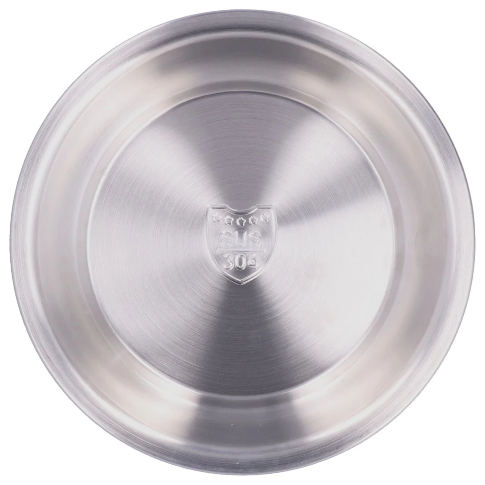 Stainless Steel Plate 304 Food Grade Material Stainless Steel Rounded Deepen Dish for Eating18cm/7in