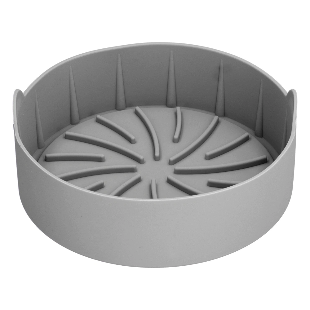 22CM Multifunction Fryer Silicone Pot Replacement Silicone Basket for Fryer Accessories Baking ToolGray