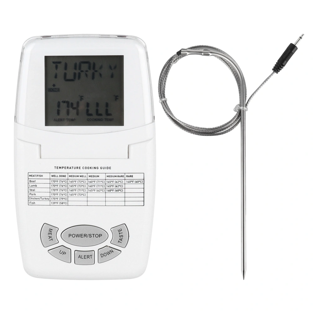 Foldable Thermometer with Probe Folding Barbecue Electronic Thermometer for Kitchen Grill Supplies