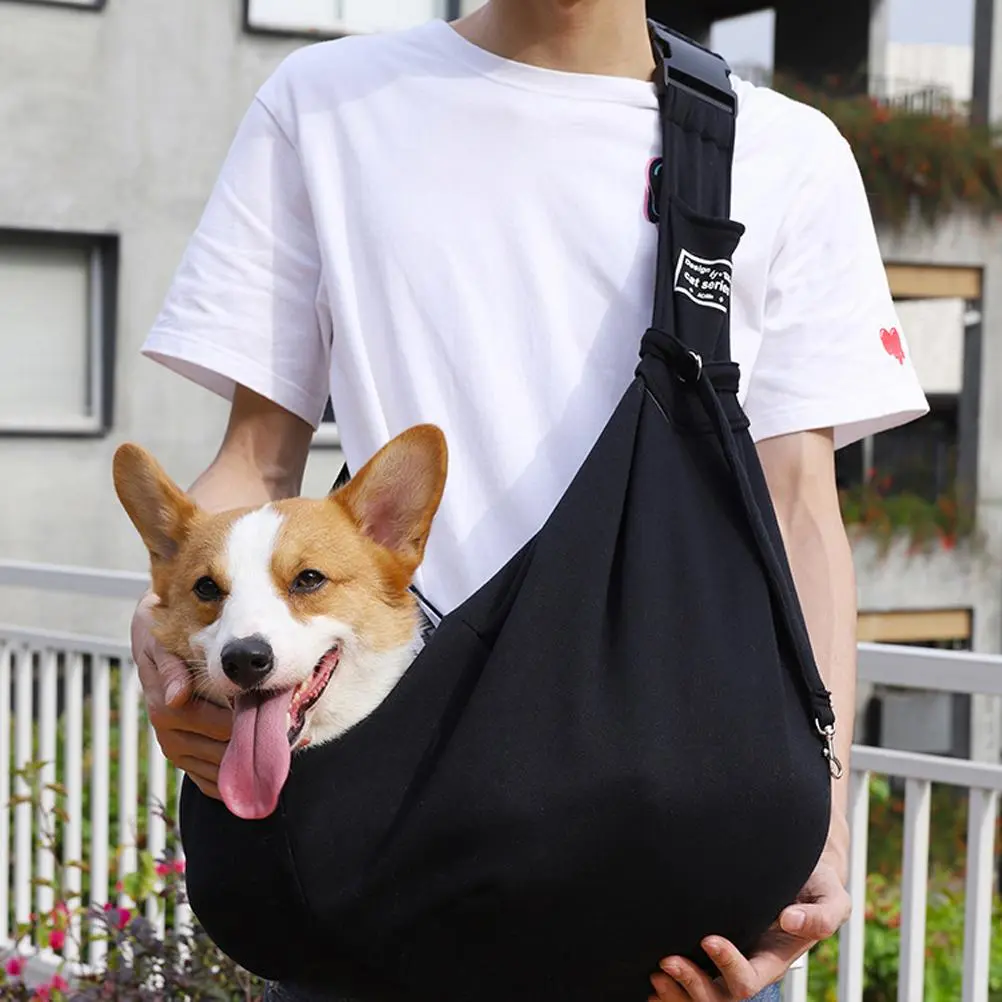 Pet Supplies Adjustable Shoulder Strap Puppy Sling Carry Bags Portable Pet Messenger Bag