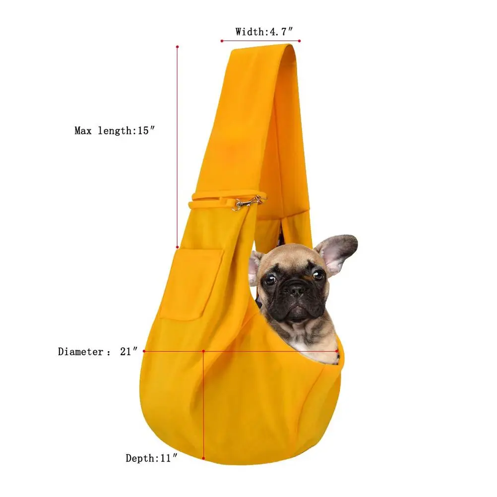 Pet Supplies Adjustable Shoulder Strap Puppy Sling Carry Bags Portable Pet Messenger Bag