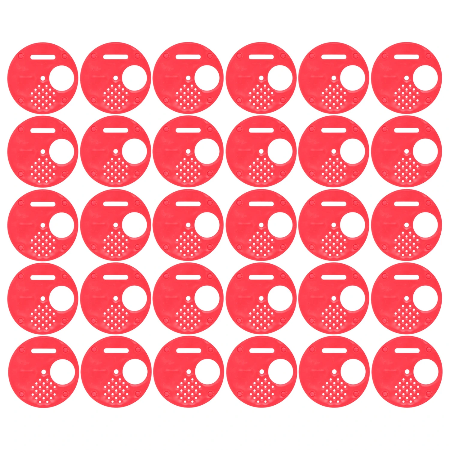 30Pcs Beehive Door Entrance Disc Plastic Round Exit Vent Gate Beekeeping AccessoryRed