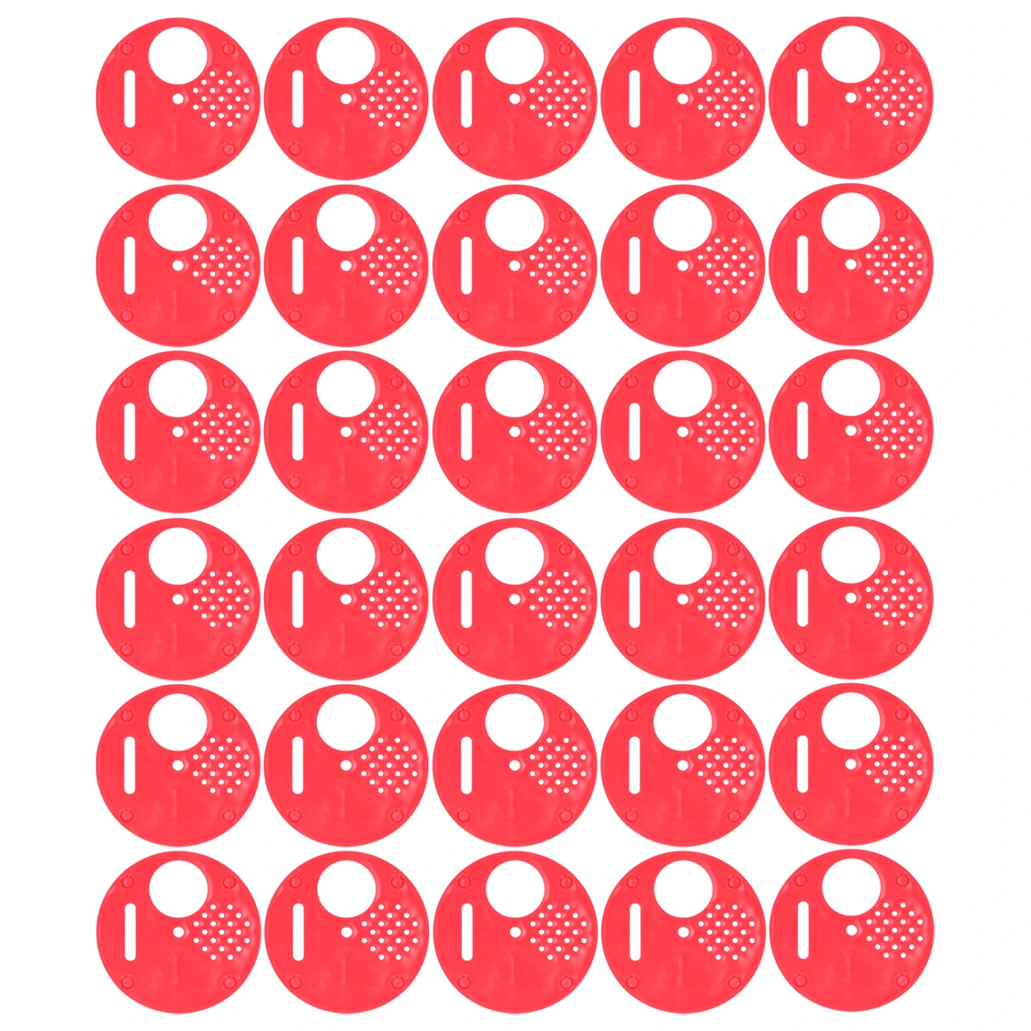 30Pcs Beehive Door Entrance Disc Plastic Round Exit Vent Gate Beekeeping AccessoryRed