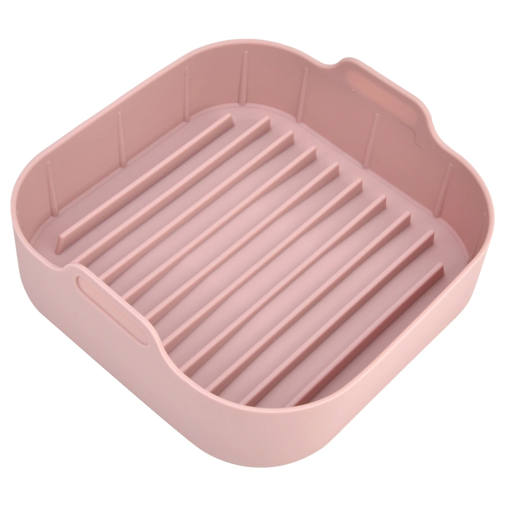 Multifunction Fryer Silicone Pot Replacement Square Silicone Basket for 10in Fryer Accessories Pink