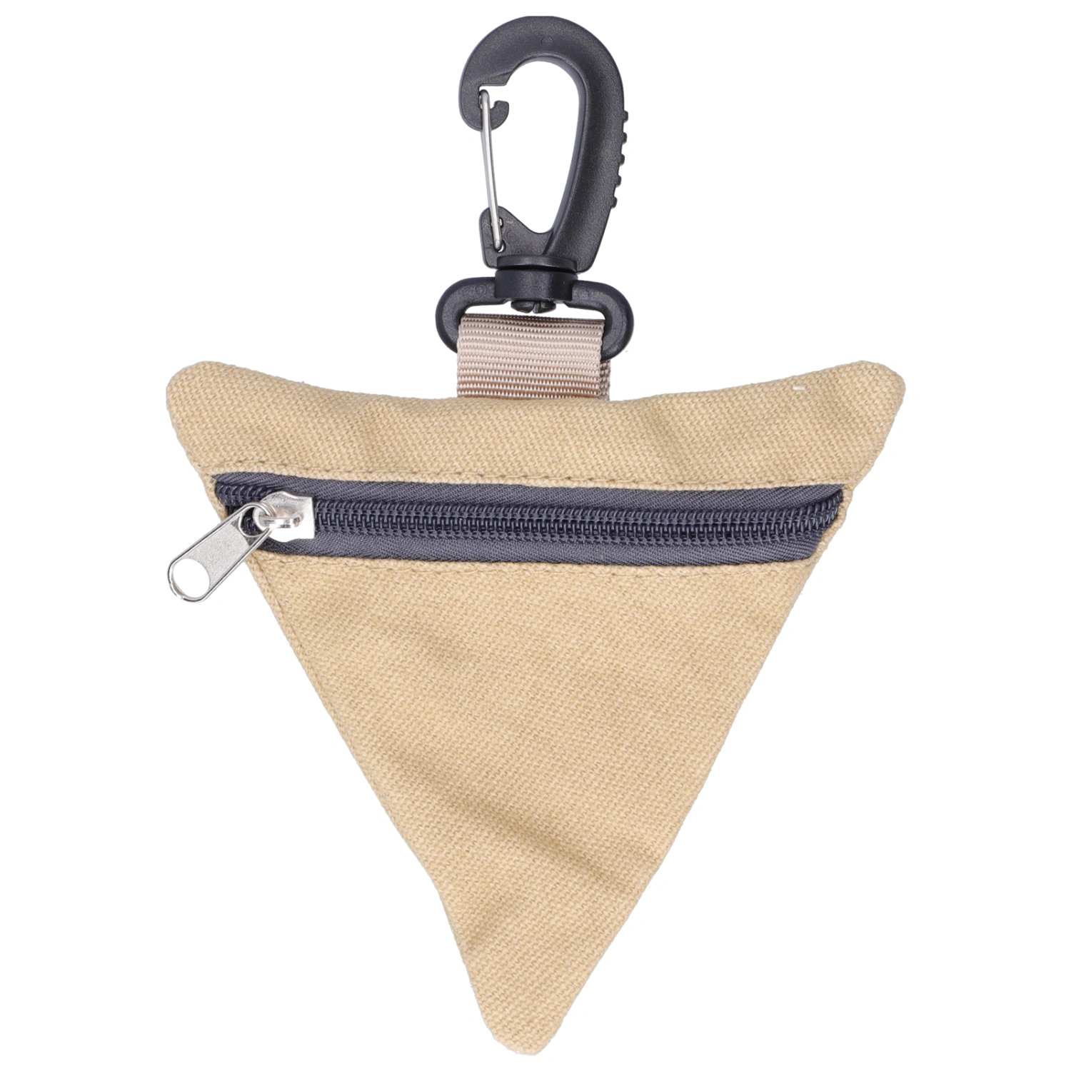Portable Coin Purse Oxford Cloth Outdoor Triangular Money Key Storage Waist Bag with BuckleKhaki