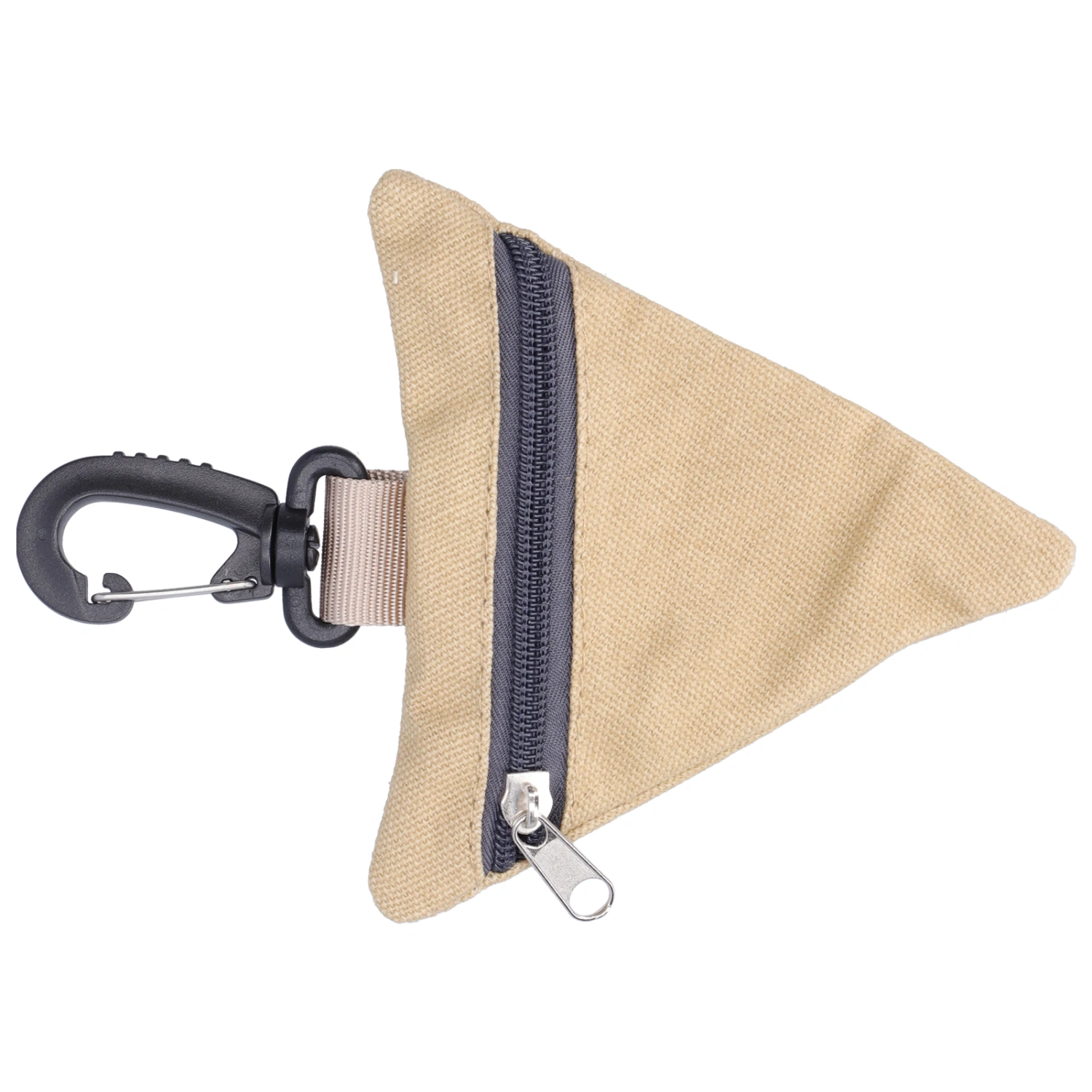 Portable Coin Purse Oxford Cloth Outdoor Triangular Money Key Storage Waist Bag with BuckleKhaki
