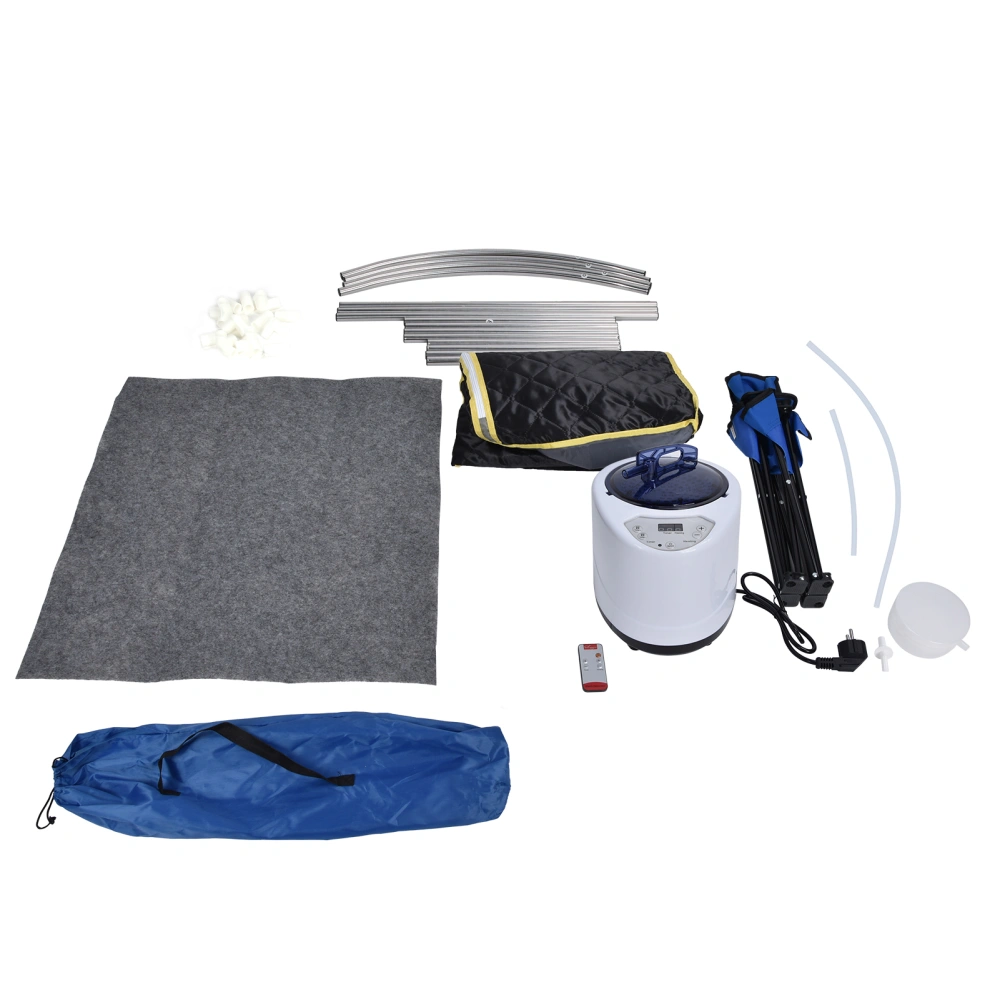 1000W Steam Generator Tent Box Kit 1‑9 Gears Adjustable Sweat Steamer for SPA Therapy Lose Weight BlackUS 110V