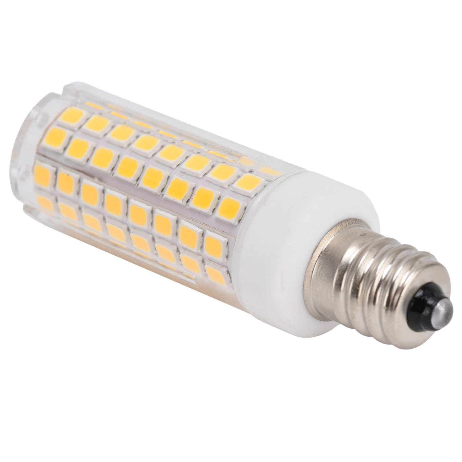 E12 102LED Bulb 1000LM Corn Bulb Dimmable Light Source for Table Lamps Chandeliers110V 10W Warm White