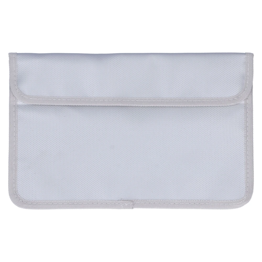 27x17.5cm Fireproof Document Bag Pouch Waterproof Portable File Bag with Double Zipper