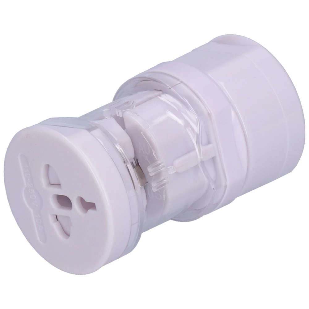 Universal Converter Plug Worldwide Travel Adapter Socket UK EU US JP AU CN 110‑240V 50/60HzWhite