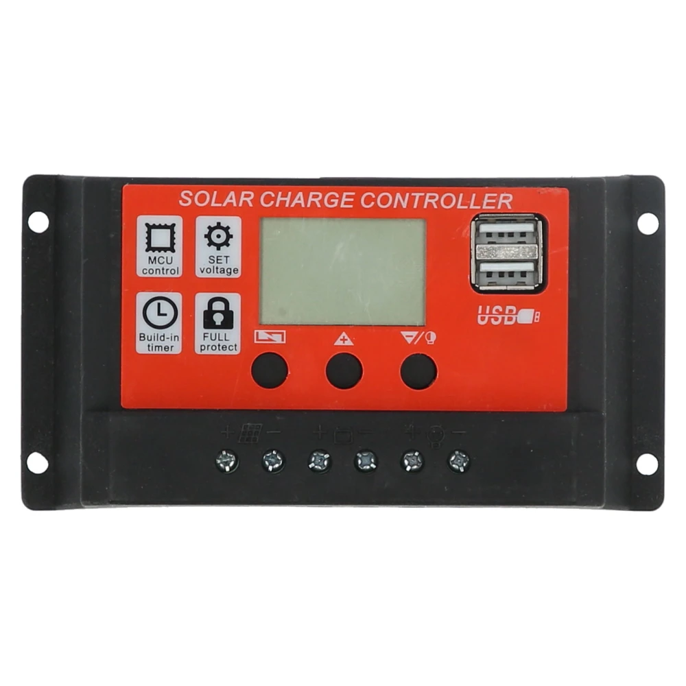 60A 12V 24V PWM Solar Charge Controller 8 Stage Battery Regulator with LCD Display PV Module System