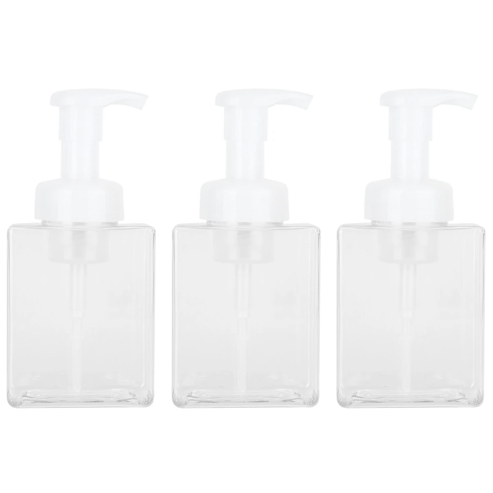 3PCS 250ml Foaming Soap Dispenser Pump Bottle Empty Foam Liquid Hand Soap Container Plastic Press Bottle