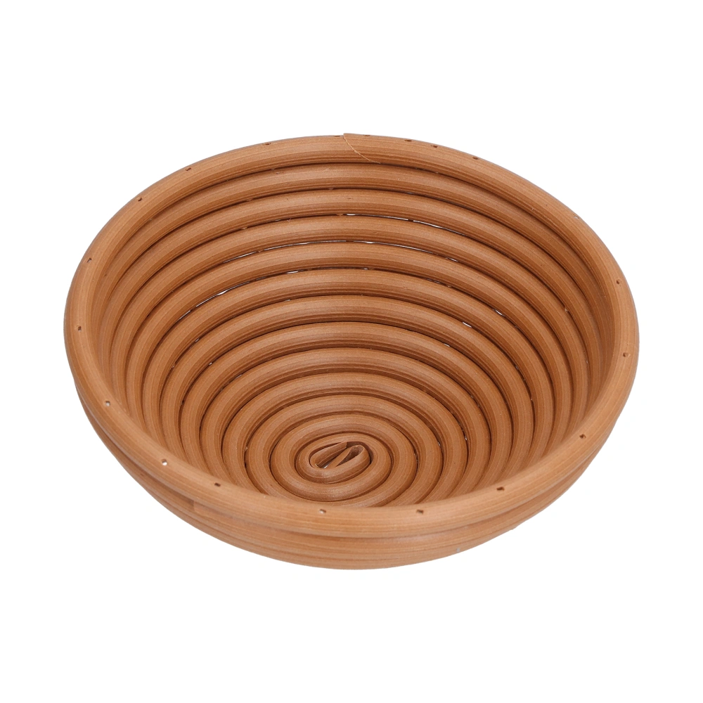 Washable Bread Fermentation Basket Innovative Shape Baking Mold for Kitchen Home BakeryYellow Brown Round 16x6cm