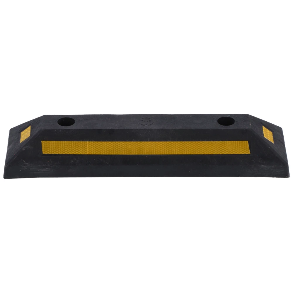 Parking Block Rubber Curb Wheel Stop Stopper with Yellow Refective Stripe for Garage Supplies