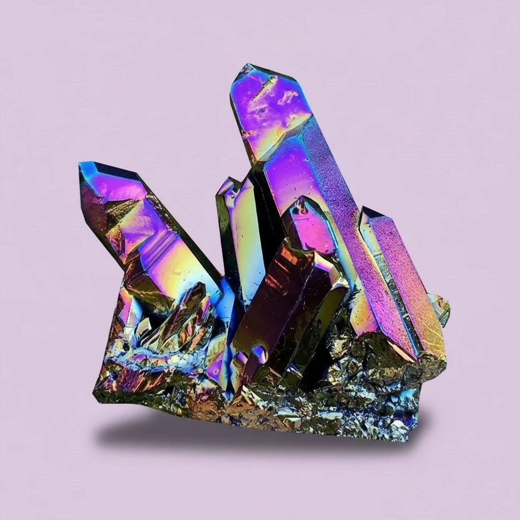 Natural Colorful Rainbow Crystal Stone Natural Rock Crystal Cluster Geode Stone Specimen Home Decor