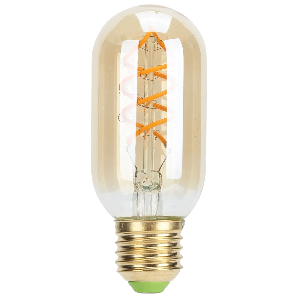 Light Bulb Vintage Double Spiral E27 4W LED Flexible Filament Warm Light LED Bulb 220VGold