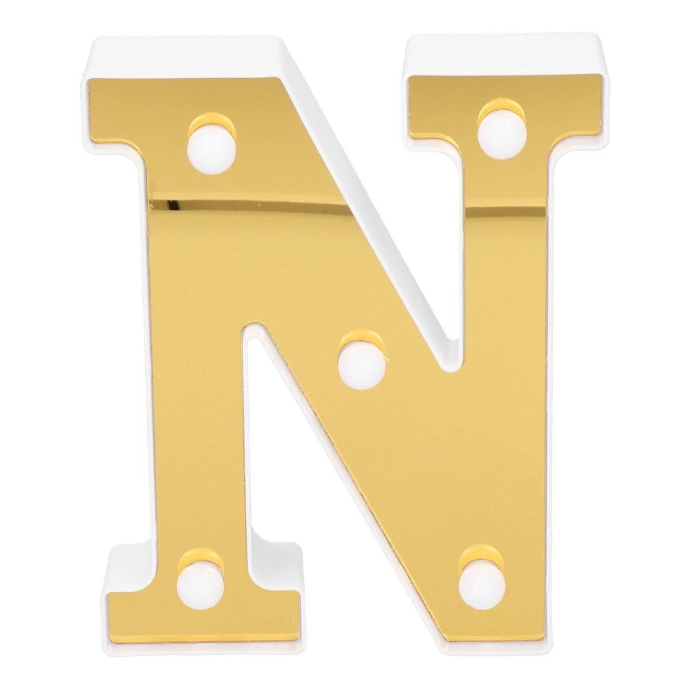 N English Alphabet Lamp LED Decorative Lighting for Proposal Confession Arrangement Warm White