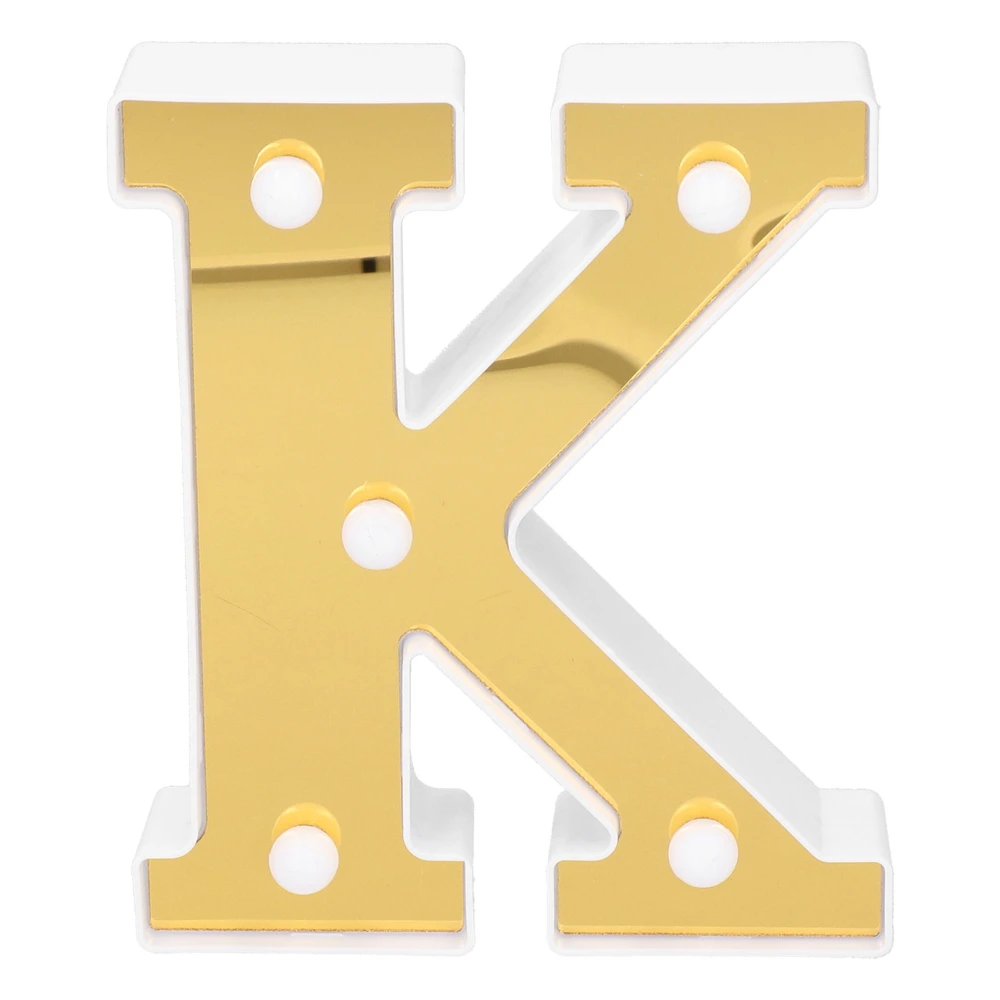 K‑Shape Decorative Light English Alphabet Lamp Sign for Wedding Birthday Party Christmas Warm White