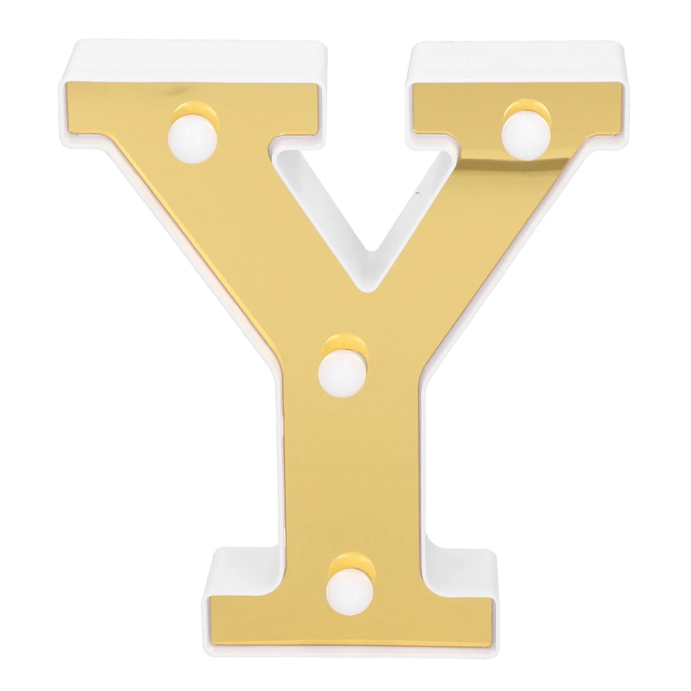 Gold Y‑Shape Alphabet Lamp Indoor Wedding Proposal Birthday Party Arrangement Warm White