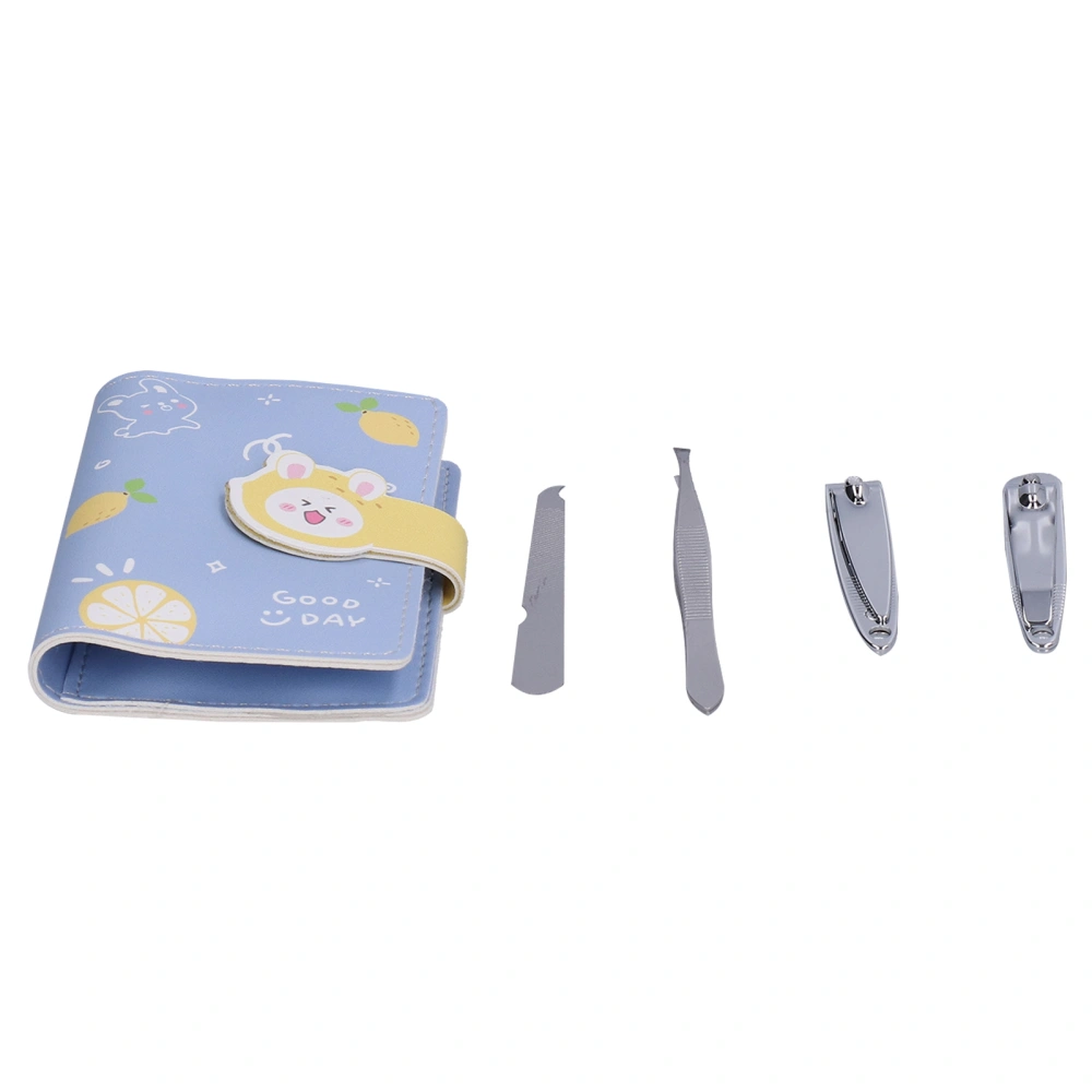 5Pcs/Set Portable Nail Manicure Set Stainless Steel Nail Clipper Set Eyebrow Trimming Clip