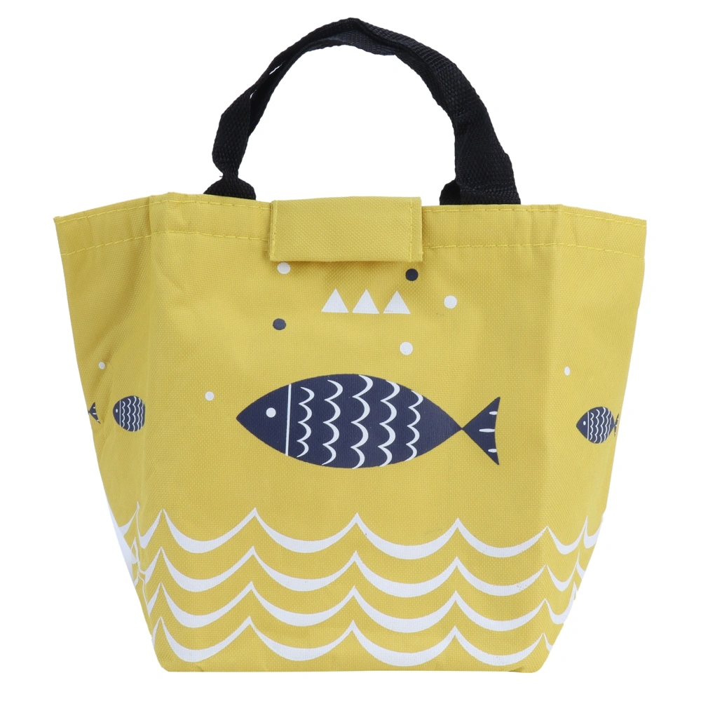 Lunch Box Storage Bag Fashion Portable Insulation Picnic Tote Bag for Camping OutdoorYellow