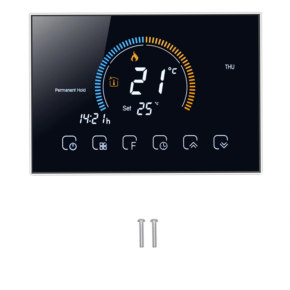 Household Smart Thermostat with LCD Blacklight Temperature Controller for Water Gas AC95240V(BHT8000GCBlack )