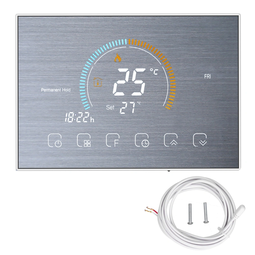 Intelligent Temperature Controller LCD Touch Screen Thermostat Switch for Home Electric Heating AC 95‑240V