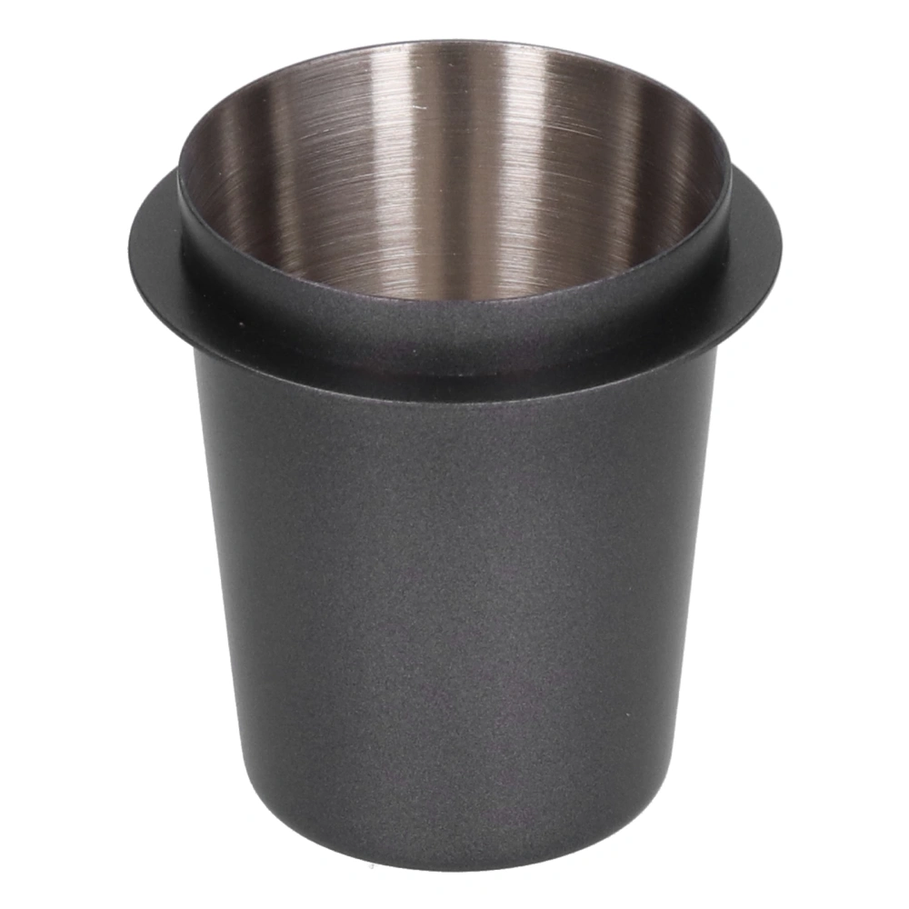 Coffee Dosing Cup 120ml Stainless Steel Coffee Powder Brewing Cup Accessory for 58mm HandleBlack