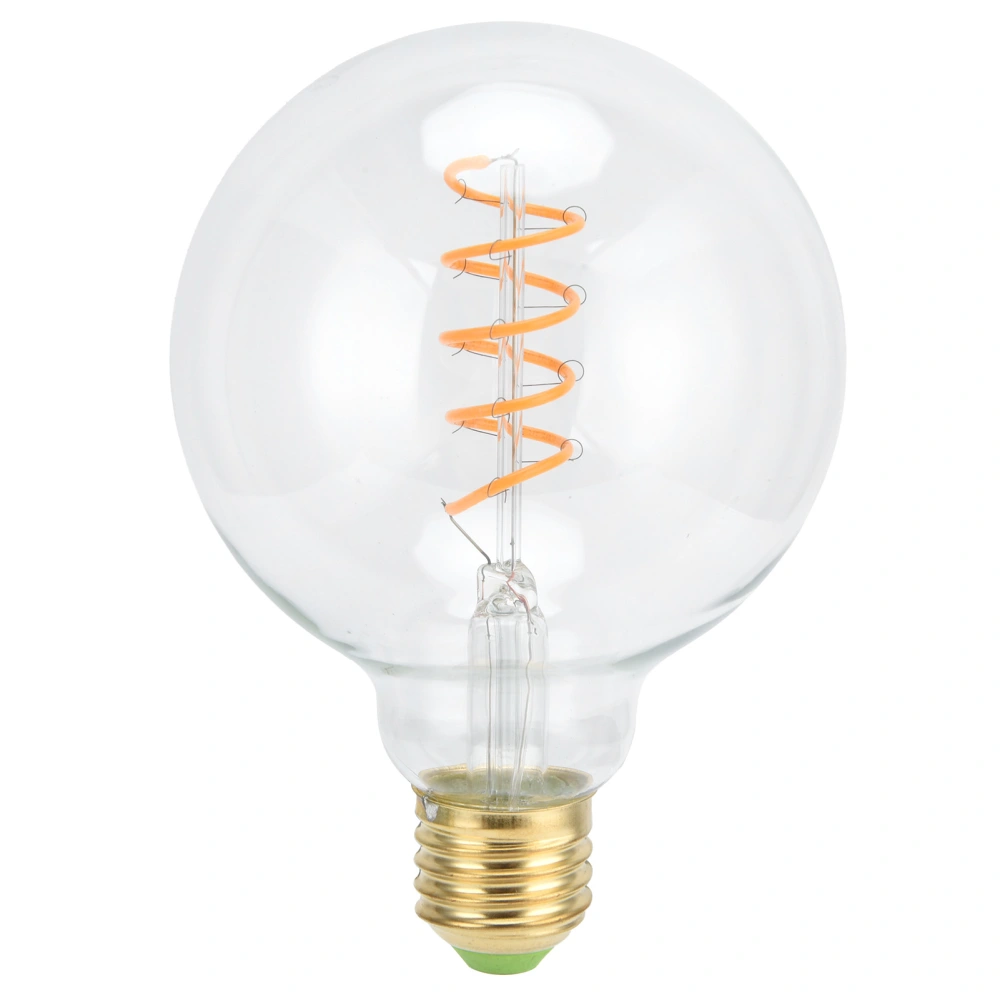 G95 LED Bulb 4W 220V Antique Style Dimmable Flexible Filament Light Bulb Warm LightTransparent