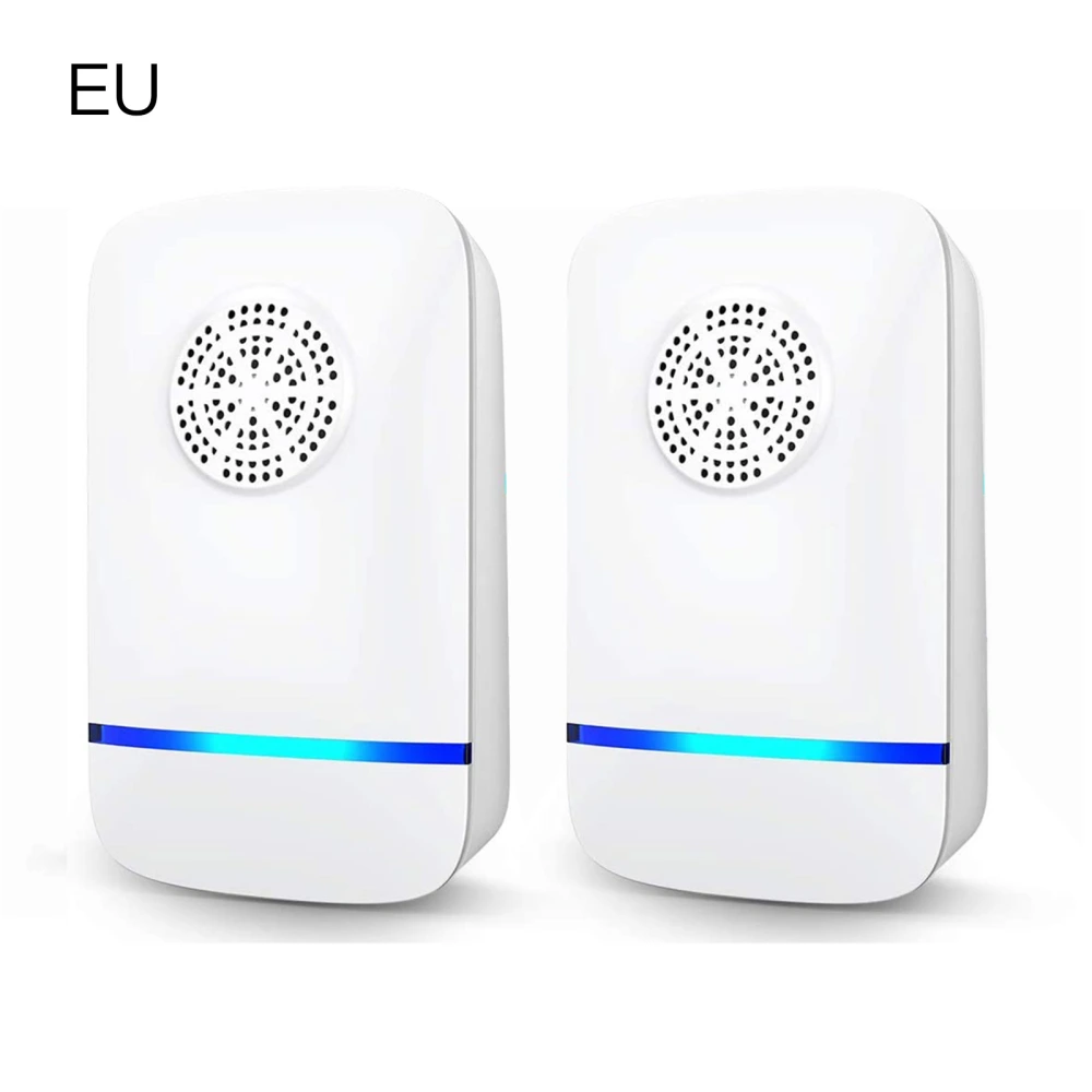 Electronic Plug in Ultrasonic Optical Pest Repeller Rodent Mouse Mosquitoes Control EU Plug 90‑250V