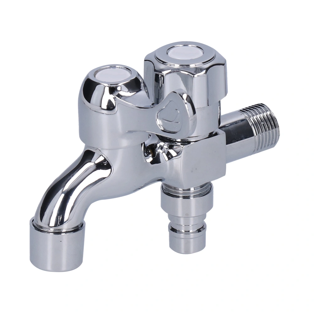 G1/2 Male Thread Faucet Stainless Steel Double Use Water Tap for Bathroom Washing Machine