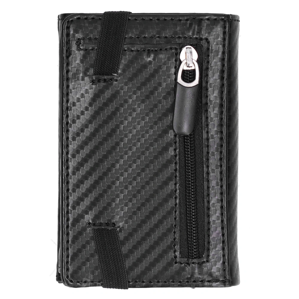 Card Holder PU Leather Carbon Fiber Style RFID Business Card Storage Case for Men Women