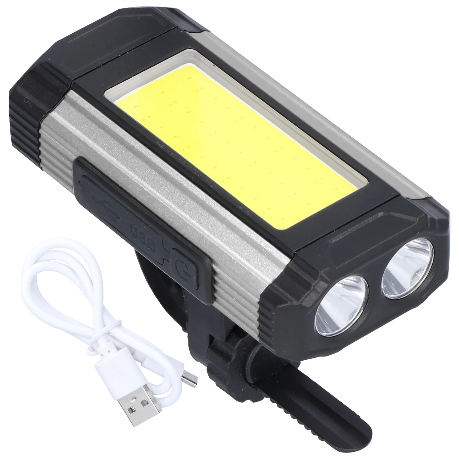 Bike Light Multifunctional 1000LM Brightness Waterproof USB Charging Magnetic Bicycle Lamp for Work Maintenance OutdoorGray