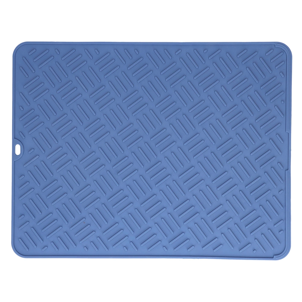 Silicone Heat Insulation Pad Desktop AntiScaldWaterproof Silicone Pad for Home Kitchen(Navy, 45x35cm )